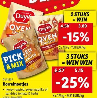 Lidl Duyvis borrelnootjes aanbieding