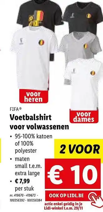 Fifa voetbalshirt voor volwassenen