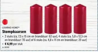 Lidl Livarno home stompkaarsen aanbieding