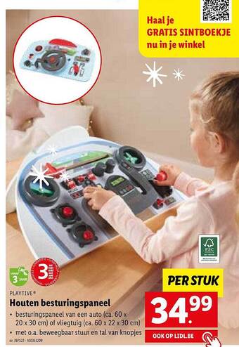 Lidl Playtive houten besturingspaneel aanbieding