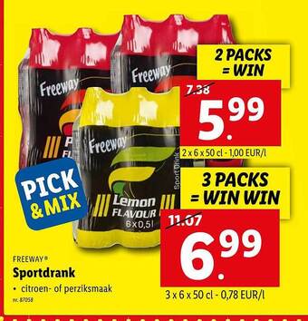 Lidl Freeway sportdrank aanbieding