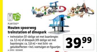 Lidl Playtive houten spoorweg treinstation of dinopark aanbieding