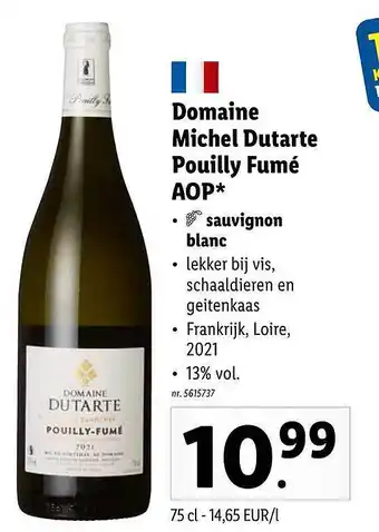 Lidl Domaine michel dutarte pouilly fumé aop aanbieding
