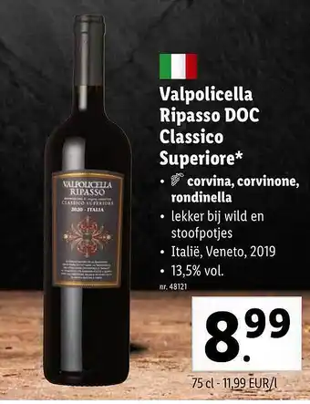Lidl Valpolicella ripasso doc classico superiore aanbieding