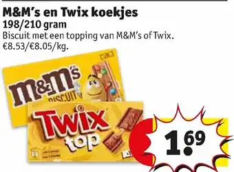 Kruidvat M&M's en Twix koekjes aanbieding