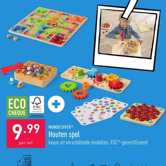 ALDI Mundo diver houten spel aanbieding