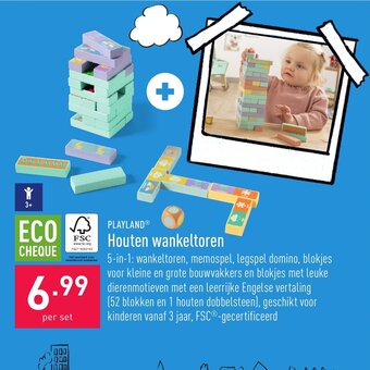 ALDI Playland houten wankeltoren aanbieding