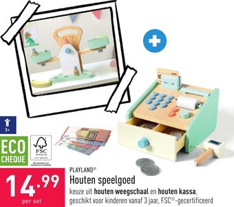 ALDI Playland houten speelgoed aanbieding