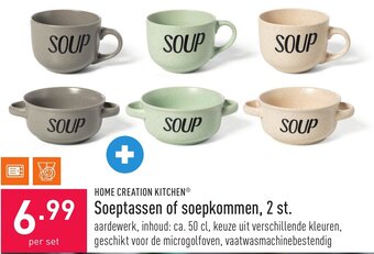 ALDI Home creation kitchen soeptassen of soepkommen. 2 st aanbieding