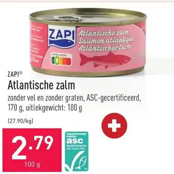 ALDI Zapi atlantische zalm 100g aanbieding