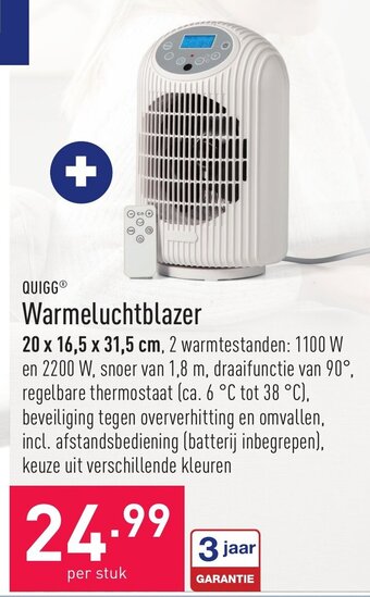 ALDI Quigg warmeluchtblazer aanbieding