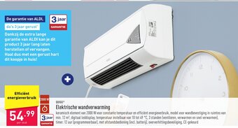 ALDI Quigg elektrische wandverwarming aanbieding
