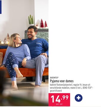 ALDI Queentex pyjama voor dames aanbieding