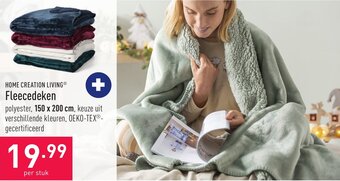 ALDI Home creation living fleecedeken aanbieding