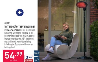 ALDI Quigg infraroodterrasverwarmer aanbieding