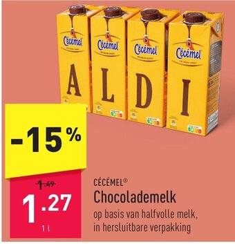 ALDI Cecemel chocolademelk 1L aanbieding
