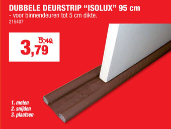 Hubo Dubbele deurstrip "isolux" 95 cm aanbieding