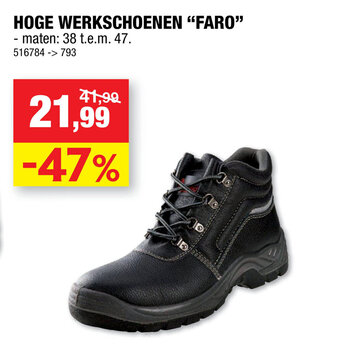 Hubo Hoge werkschoenen "faro" aanbieding