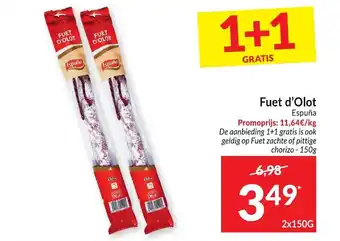 Intermarché Fuet d'olot 150 g aanbieding