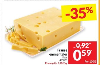 Intermarché Franse emmentaler 100 g aanbieding