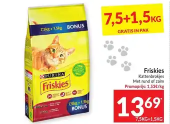 Intermarché Friskies 7.5kg + 1.5kg aanbieding
