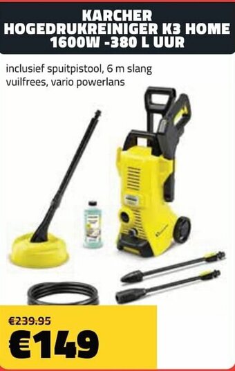 Bouwcenter Frans Vlaeminck Karcher hogedrukreiniger k3 home 1600w-380 l uur aanbieding