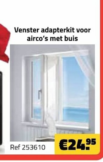 Venster adapterkit voor airco's met buis