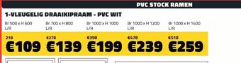 Bouwcenter Frans Vlaeminck 1-vleugelig draaikipraam - pvc wit aanbieding