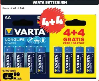 Varta batterijen aa of aaa