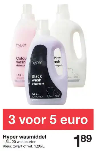 Zeeman Hyper wasmiddel 1.5L aanbieding