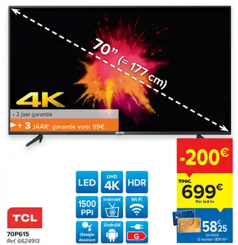 Carrefour Tcl 10p615 aanbieding