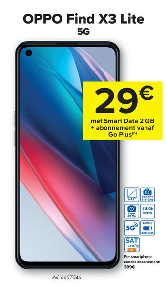 Carrefour Oppo find x3 lite 5g aanbieding