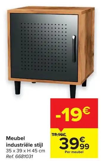 Meubel industiele stijl 35x39xh 45cm
