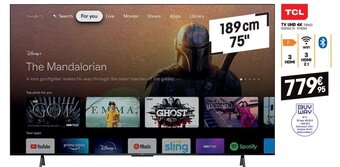 Electro Depot TCL TV UHD 4K 75P631 google TV-976054 aanbieding