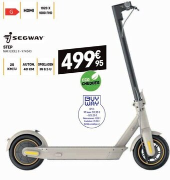 Electro Depot Segway step max G30LE II -974343 aanbieding