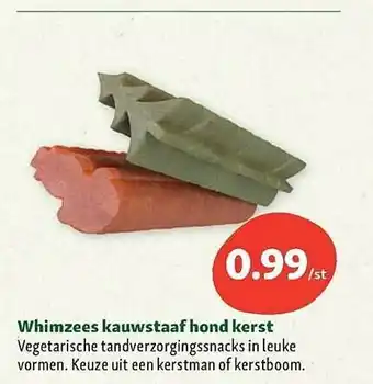 Maxi Zoo Whimzees kauwstaaf hond kerst aanbieding