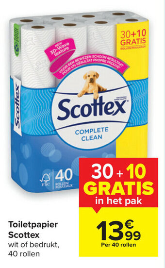 Carrefour Toiletpapier scottex aanbieding