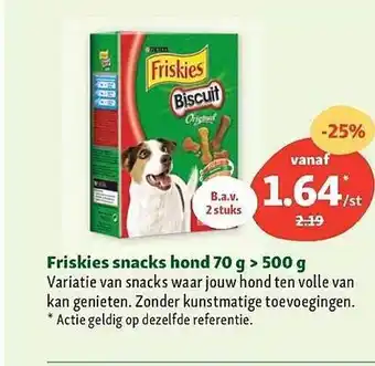 Maxi Zoo Friskies snacks hond 70 g > 500 g aanbieding