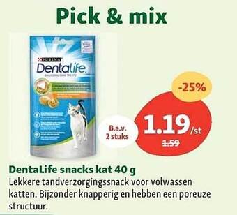 Maxi Zoo Dentalife snacks kat 40 g aanbieding