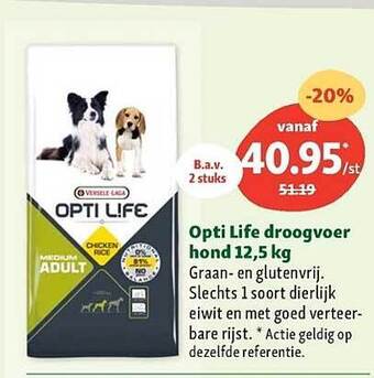 Opti life droogvoer hond 12,5 kg