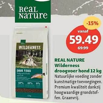 Maxi Zoo Real nature wilderness droogvoer hond 12 kg aanbieding