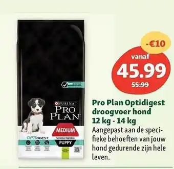 Pro plan optidigest droogvoer hond 12 kg - 14 kg