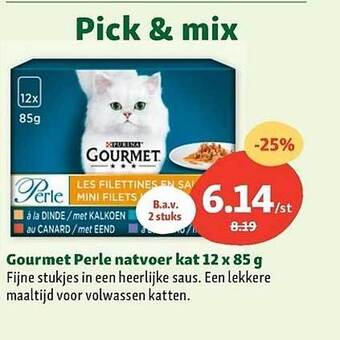Maxi Zoo Gourmet perle natvoer kat 12 x 85 g aanbieding