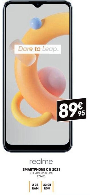 Electro Depot Realme smartphone C11 2021 32GO gris 972403 aanbieding
