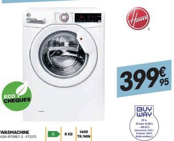 Electro Depot Hoover wasmachine H3W 49TXME/1-S-973370 aanbieding