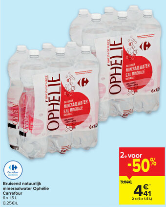 Carrefour Bruisend natuurlijk mineraalwater ophelie carrefour aanbieding