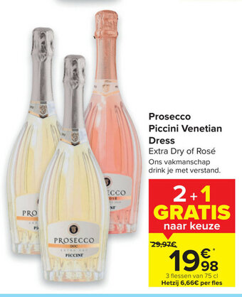 Carrefour Prosecco piccini venetian dress aanbieding