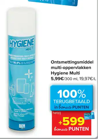Carrefour Ontsmettingsmiddel multi-oppervlakken hygiene multi 300ml aanbieding