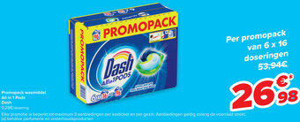 Carrefour Promopack wasmiddel all in 1 pods dash aanbieding