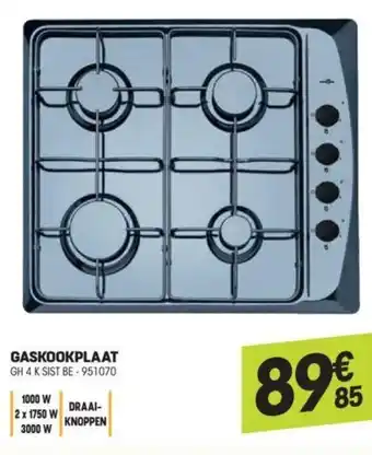 Electro Depot HighOne gaskookplaat GH 4 K SIST BE-951070 aanbieding